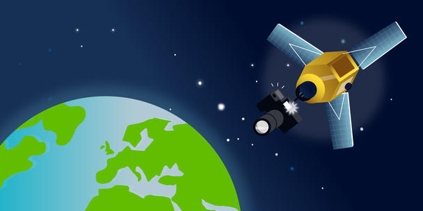 Satellite sending information to Earth