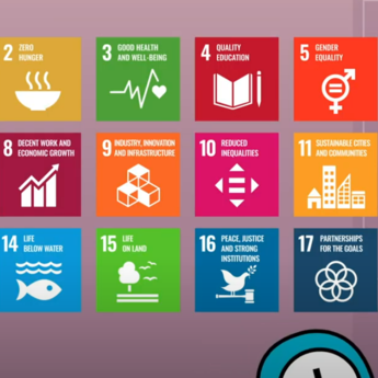 Image with all the seventeen sustainable development goals pictograms. 