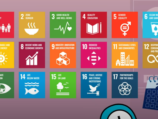 Image with all the seventeen sustainable development goals pictograms. 
